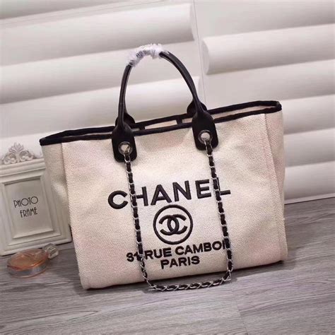 chanel beach bag white|chanel tote bags for women.